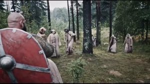 Батальные сцены в кино Дружина 2015 Бой дружины с воинами язычниками в лесу