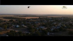 Свято-Троицая церковь села Обиточного.  Приморск.  Съемка с дрона.  Дневная версия