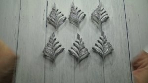 3D снежинка из блестящего фоамирана Новогодний декор