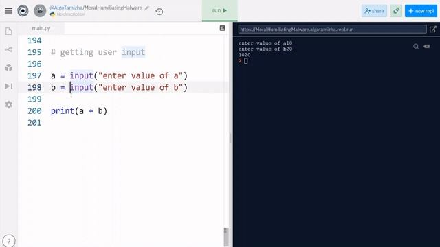 Getting User Input |  Typecasting | part 10  | learn python in tamil | python tutorial beginners