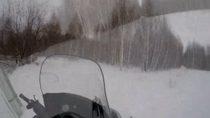 Засадили снегоход Arctic cat.Бодрый прохват на снегоходах.Yamaha viking в деле.