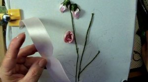 Вышиваем душистый горошек ленточками