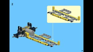 Lego Technic building instruction RC drift car chassis