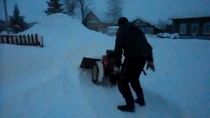 Самодельная лопата для уборки снега на мотоблок!