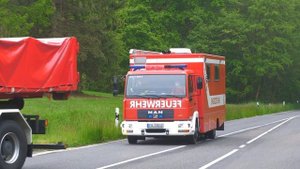 [Großbrand in Munitionsdepot] Einsatzfahrten zu Großeinsatz bei Rheinbach