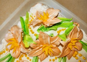 Торт кремовый с лилиями. 

#торт #кремовыйТорт #тортдляженщины #тортнаюбилей