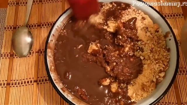 Шоколадная колбаса из печенья. Вкуснейший рецепт.Chocolate sausage