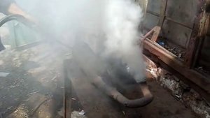 Выпаливаем глушитель на скутере.