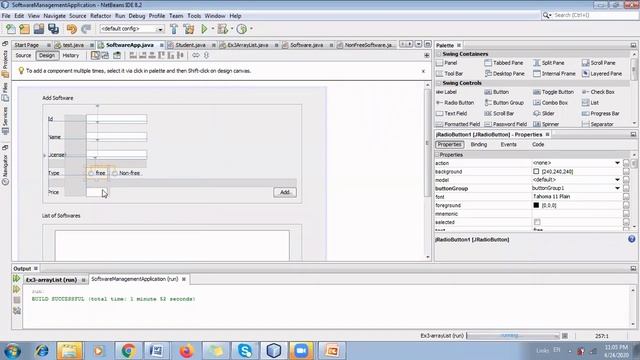 Java Software directory System tutorial using Arraylist and GUI of NetBeans
