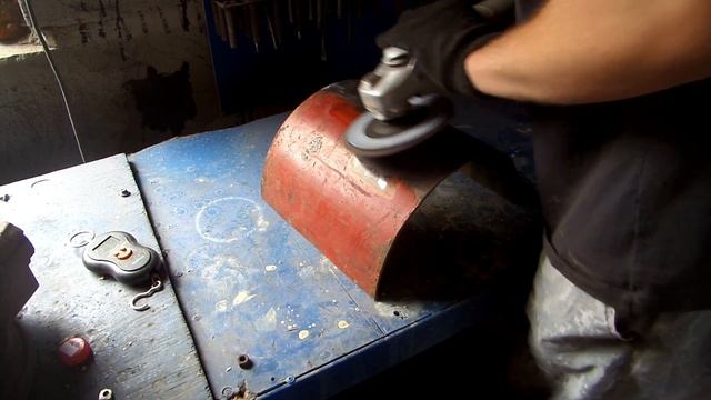 изготовление красивого, компактного мангала из газового баллона 27 литров смотреть онлайн