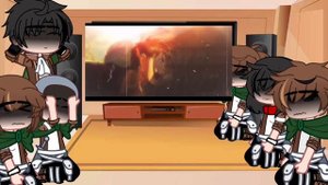Attack on titian reacts to Eren yeager// gacha club (a.o.t)