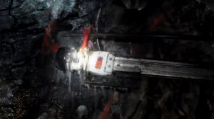 Робот Brokk 400.  Бурение в руднике