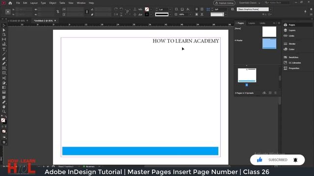 Adobe InDesign For Beginners in Urdu Hindi | Master Pages and Insert Page Numbers | Class 26 смотреть онлайн