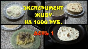 ЭКСПЕРИМЕНТ. ЖИВУ НА 1000 РУБЛЕЙ. ДЕНЬ 1. Лепёшки_ Суп с печенью_ НОЯБРЬ 2022.