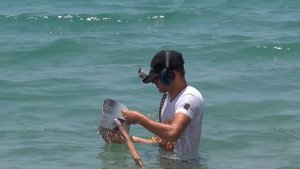 Поиск золота с металлоискателем на пляже. Metal Detecting. Treasure Hunters / Кладоискатели