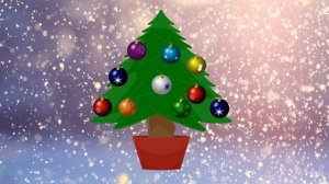 Мультик про елочку. Наряжаем елочку. Считаем шары и подарки