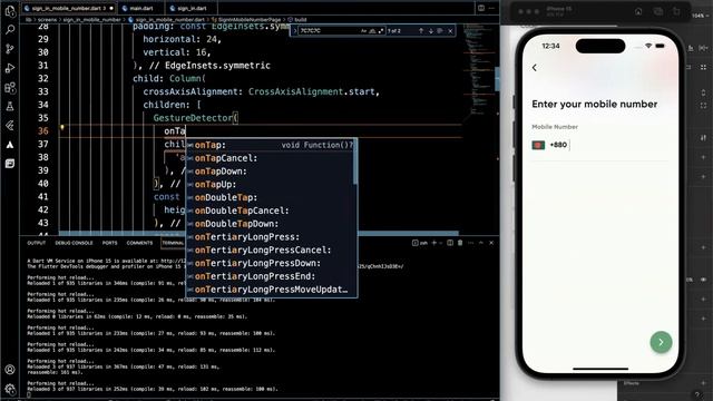 Sign In Mobile Number Screen Design 3 смотреть онлайн
