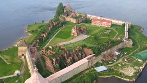 Крепость Орешек с высоты птичьего полёта.