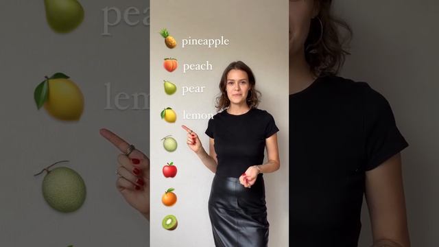 EMOJI ФРУКТЫ НА АНГЛИЙСКОМ