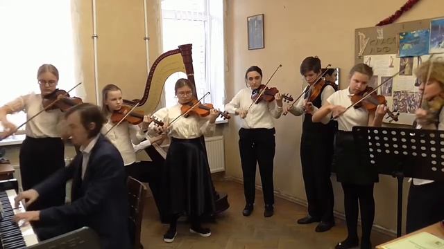 Глинка Полька, исполняет скрипичный ансамбль,руководитель Никанорова Н.В смотреть онлайн
