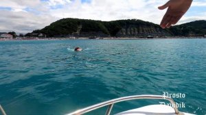Поездка на черное море.Чуть не съела акула. Выход в открытое море.#море #джубга #геленджик #акула