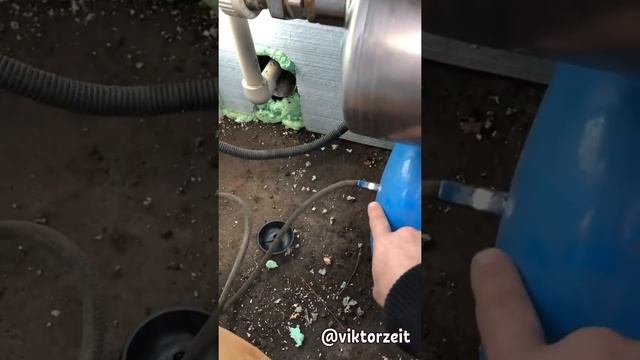 Насосная станция. Подкачка воздуха в гидроаккумулятор. смотреть онлайн