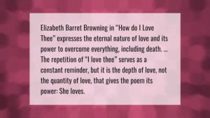 What kind of sonnet is how do I love thee?