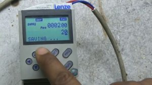 Lenze 8200 vector VFD parameters copy from inverter to keyped than keyped to inverter.