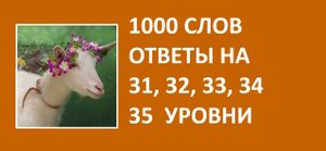 Игра 1000 слов ответы на 31, 32, 33, 34, 35 уровни