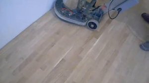 Шлифовка паркета плоскошлифовальной машиной, под евро