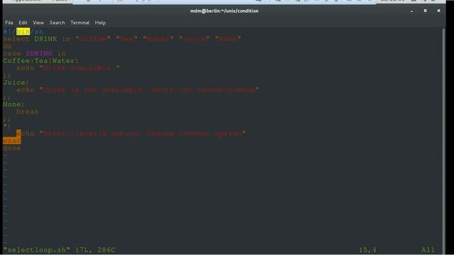 27. Unix Tutorial - Shell Programming - Until and Select and Nested loop Conditions