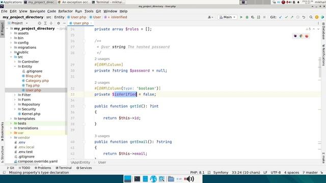 Symfony 6 курс. Урок 7. Создание формы авторизации и регистрации пользователя