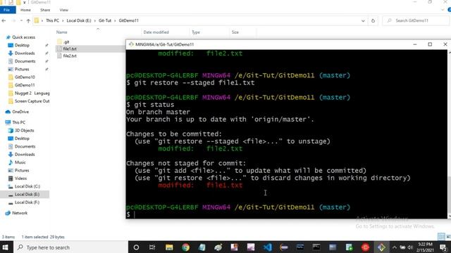 Git Tutorials: Proof Of UnStaging Files Changes In Git | part 21 смотреть онлайн