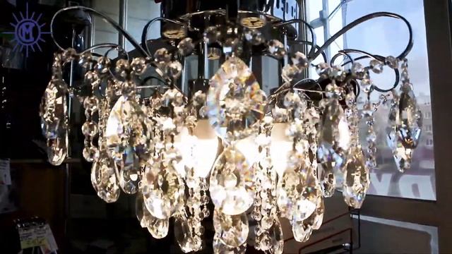 Хрустальная люстра с LED подсветкой 81656/4+4 CR. смотреть онлайн