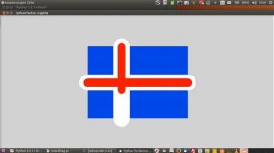 EM 2016 Island Flag in Python Turtle Graphic code