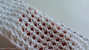 Очень красивый сетчатый узор спицами - волшебный эффект полотна