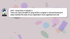 CSS : Using Sass in angular 2