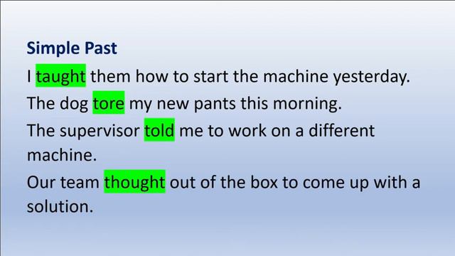Verb Forms ‘Teach’ to ‘Throw’ смотреть онлайн