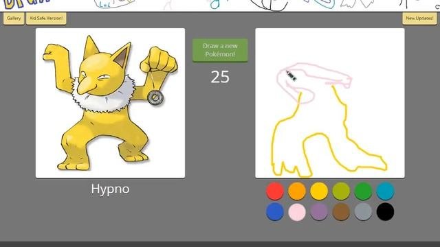ВРЕМЯ РИСОВАТЬ ПОКЕМОНОВ в игре  PokeDraw