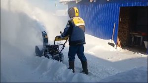 ✅Снегоуборщик Huter SGC 4100LX + Цепи CS 14 на колеса 14 дюймов #приколы #смех