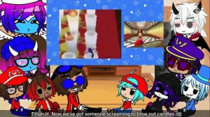 The Ethans + Fandoms React To:Mario Reacts To Nintendo Memes 3 By SMG4 (Gacha Club)