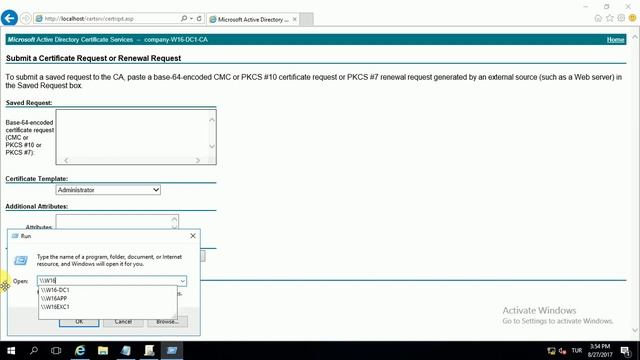 Install and Configure Certificate Authority in Windows Server 2016 смотреть онлайн