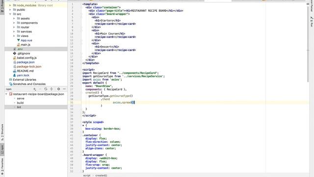 Building An App From Scratch: Building Restaurant Recipe Board Using Vue.js Part-3 смотреть онлайн