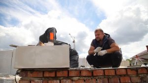 Выставляем углы перед укладкой газоблока со специалистом от компании РОСБК