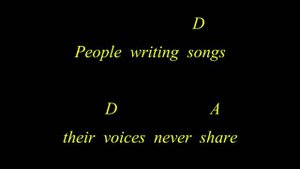 Disturbed - The Sound Of Silence Guitar Karaoke with Chords & Lyrics