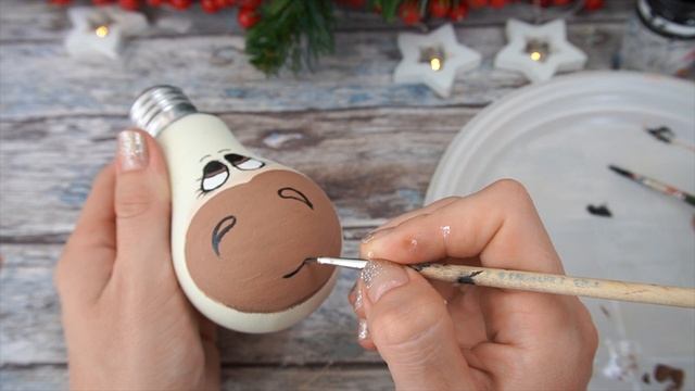 Елочная игрушка символ 2021 года из лампочки / Бык из лампочки Татьяна Абраменкова/bull Christmas смотреть онлайн