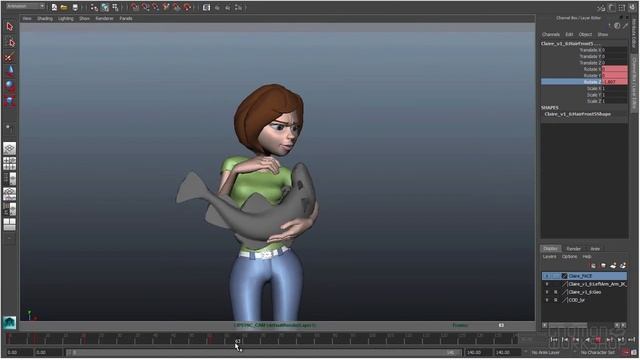 6.4 Шлифовка (доводка) анимации. Добавление небольших движений волос смотреть онлайн