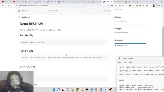 Build a Deno.js Oak CRUD REST API in Browser Using MongoDB in TypeScript & Test Using Postman смотреть онлайн