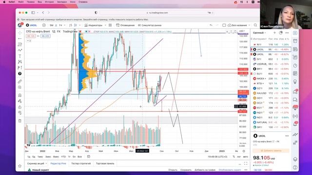 Логика рынка. Объемные уровни крупного игрока в TradingView