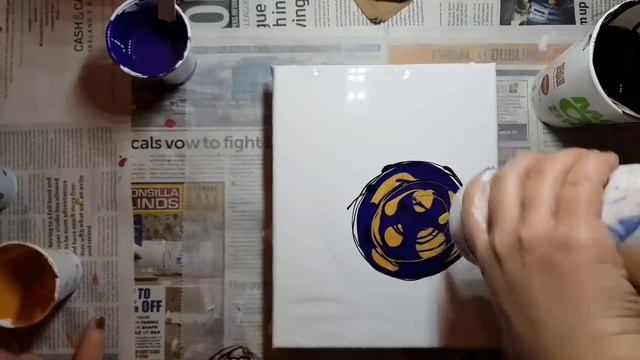 Fluid Acrylic l BLOWN FLOWER BLOOM l Acrylic Pouring Techniques смотреть онлайн